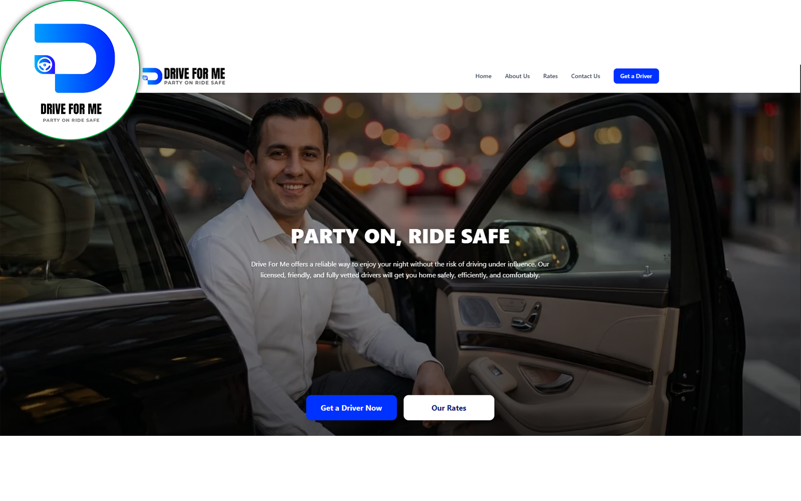 Drive For Me booking interface